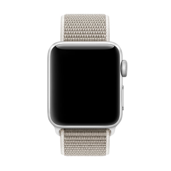 Til Apple Watch 42mm Nylon Loop med velcro Pearl