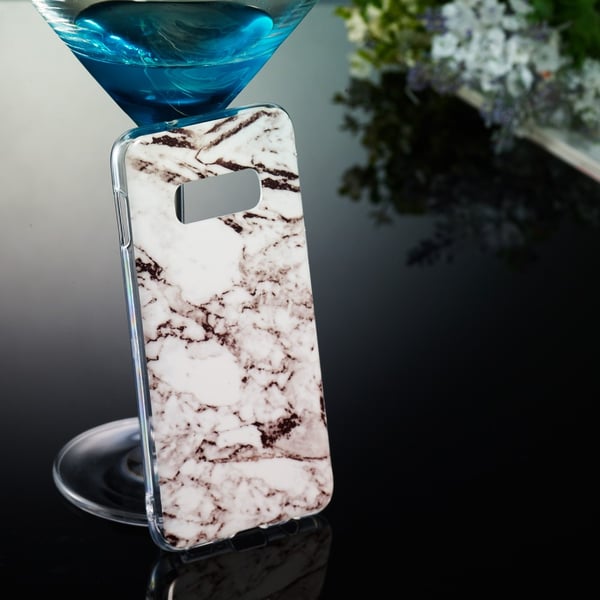 Marmorikuvioinen IMD TPU pehmeä takakuori Samsung Galaxy S10e - Style B