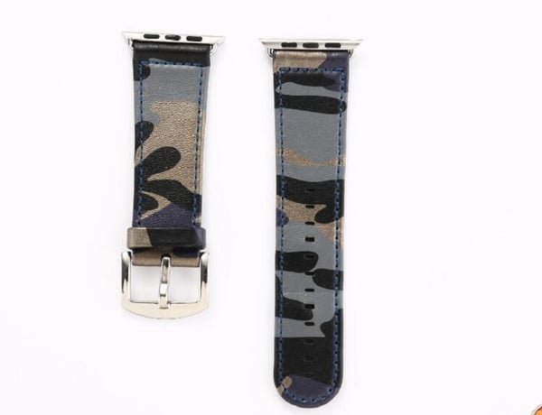 Læderrem med camouflage-stil til Apple Watch 38mm