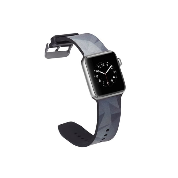 Silikon klokkerem til Apple Watch 4 40mm, 3/2/1 38mm - grå trekant