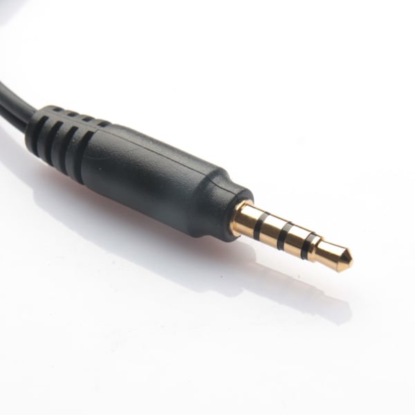 3,5 mm stereolyd mannlig til kvinnelig hodetelefon og mikrofonsplitteradapter