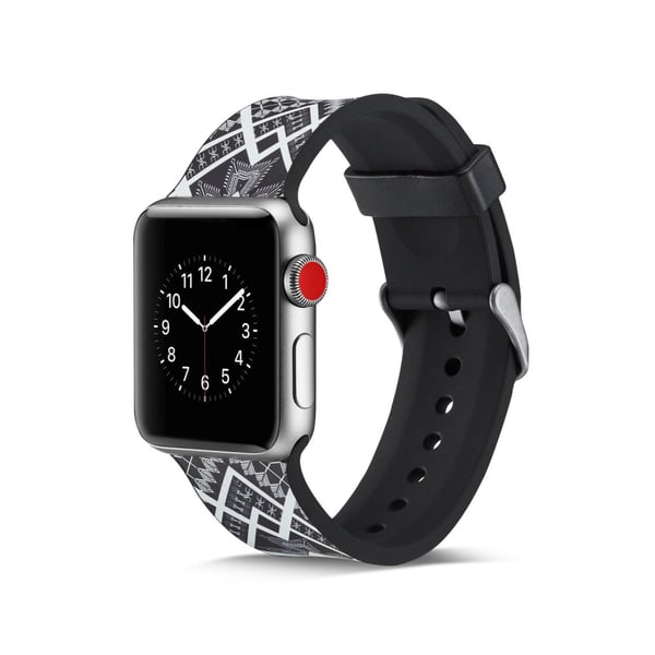 Silikon klokkerem til Apple Watch 4 44mm, 3/2/1 42mm - firkant