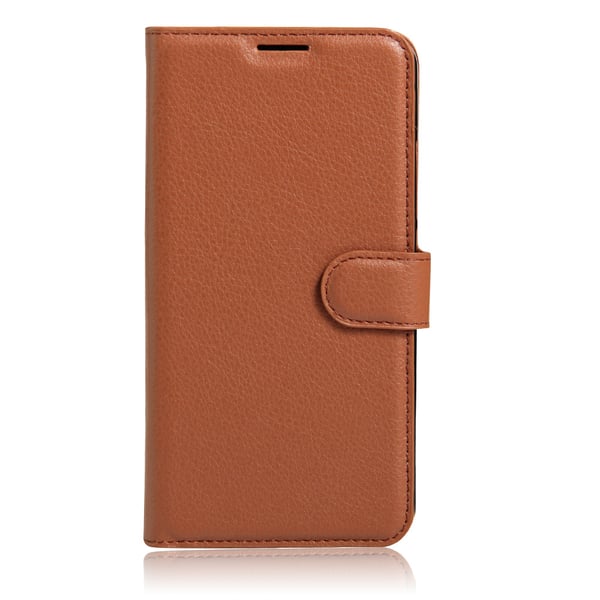 Xperia Z5 fodral plånbok leeche case brun