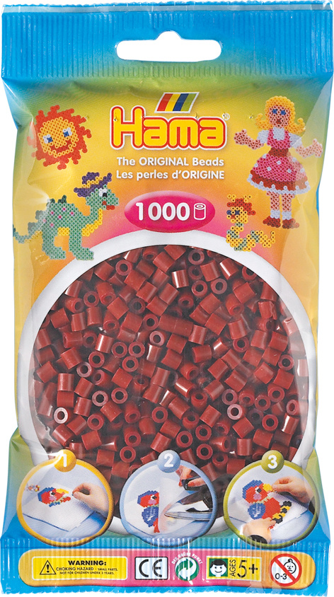 Hama Midi Mörk Vinröd 1000st 207-30