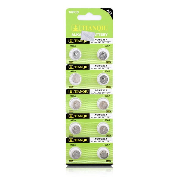 Alkalisk knappcellebatteri SR45/V394/AG9 stor pakke