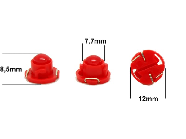 T4.7 T5 Neo Wedge 6-pack med röda led chip instrument belysning