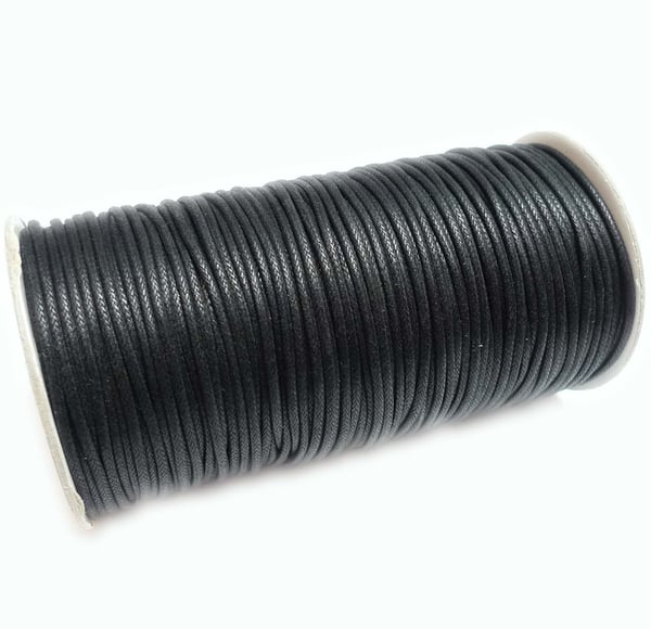 Svart cord 1,5mm 7 meter