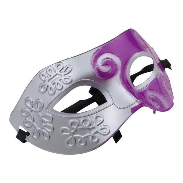 Venetiansk maske - Sølv/Magenta