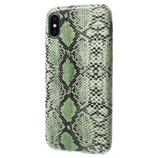 IPhone X skal Ormskinnsmönster - Grön