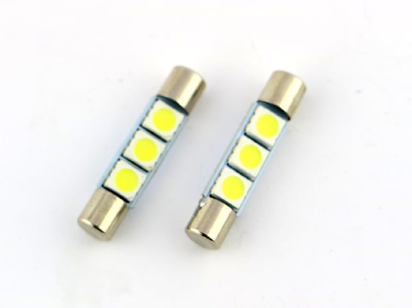 C5W 28 mm LED 6000K diodilamppu kapea malli 2 kpl pakkaus