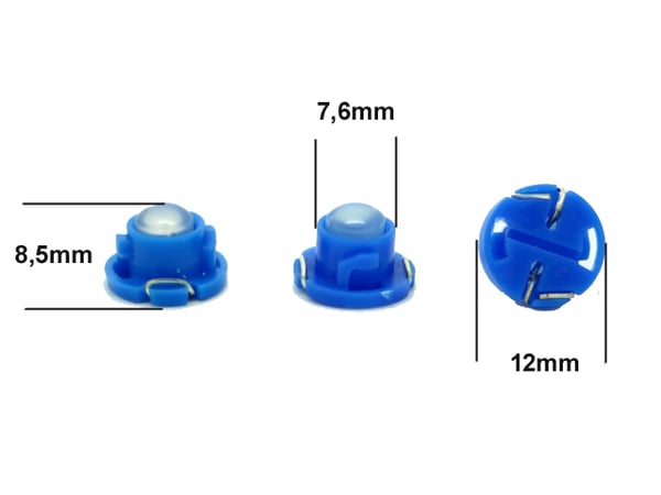 T4.7 T5 Neo Wedge 6-pack med blå led chip instrument belysning