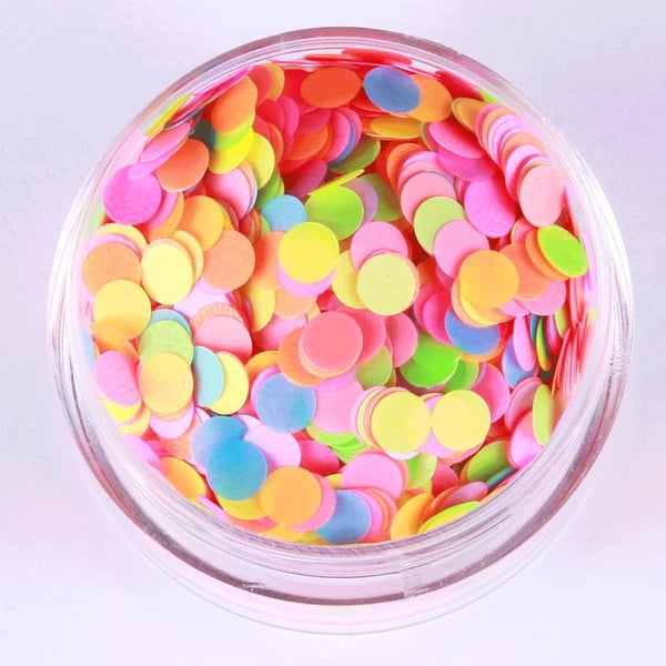 Negleglitter - Mix - Farverige prikker - 8ml - Glitter