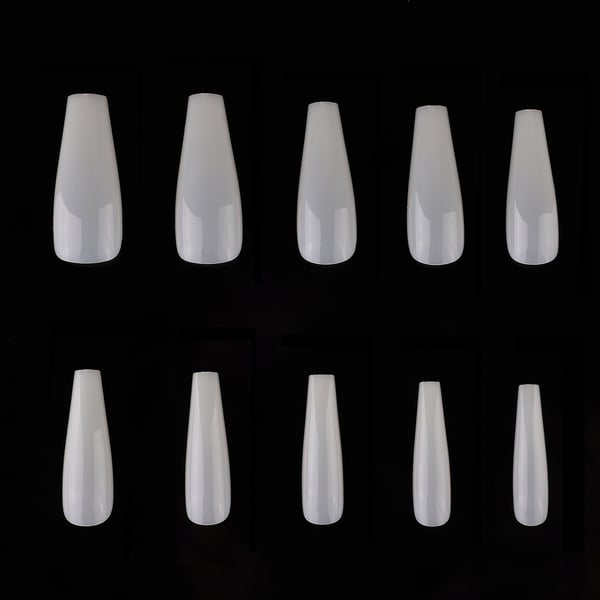500 kynsilakkaa ballerina milk white tekokynnet akryylikärjet