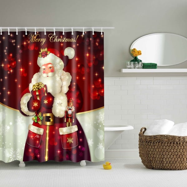 Badeforhæng Juleboligindretning - Julemanden