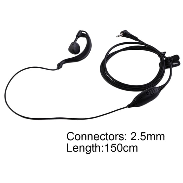 2,5 mm hodesett ørepropp toveis radio Walkie Talkie