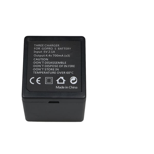 GoPro Hero5 trippel batterilader med LED - indikatorer