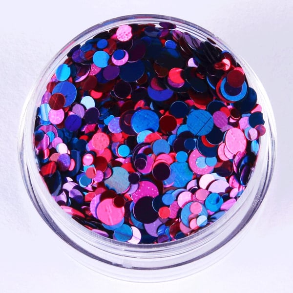 Negleglitter - Mix - Lilla blanding - 8ml - Glitter
