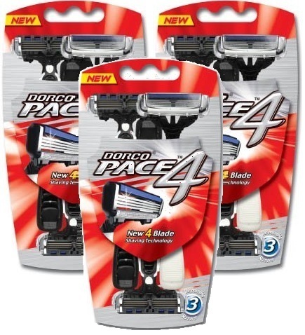 Rakhyvel för män, killar  9-pack Pace4 4-bladiga rakhyvlar