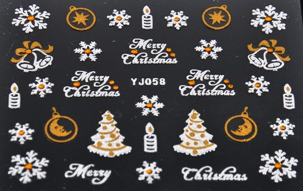 6 ark julepynt neglepynt nail art