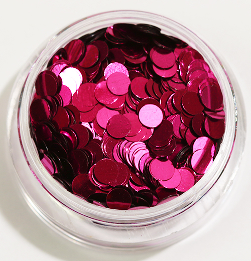 Nail Glitter - Runde/Prikker - Rosa - 8ml - Glitter