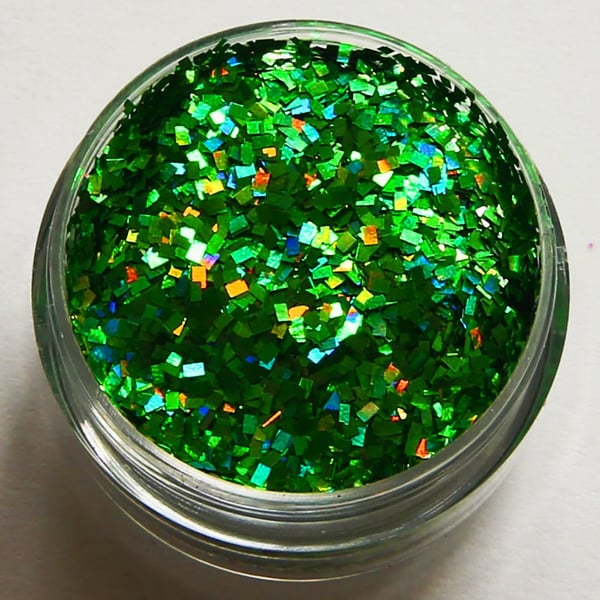 Nail Glitter - Firkantet - Grønn - 8ml - Glitter