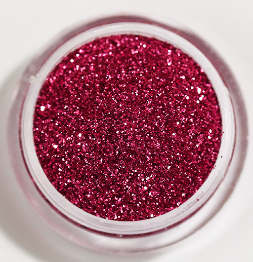 Negleglitter - Finkornet - Bringebærrød - 8ml - Glitter