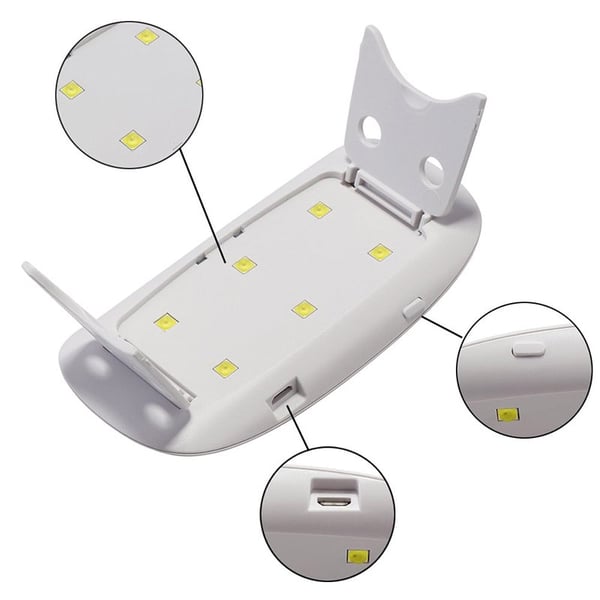 Mini UV LED-lampe til Negle, Hvid