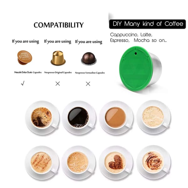Genopfyldelig kaffekapsel si filter til Nescafe Dolce - 1 stk