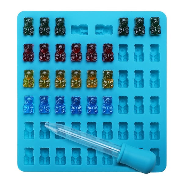 Is/Chokolade/Geléform med 50 gummibjørne inkl