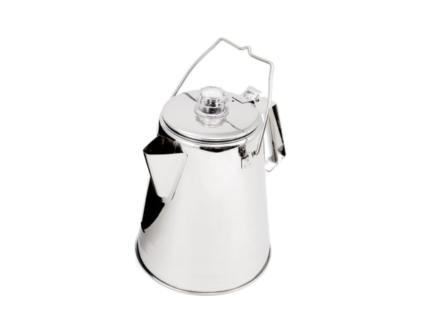 GSI OUTDOORS GLACIER STAINLESS 8 CUP PERCULATOR, GSI perkulaltor rostfritt stål