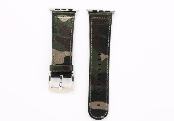 Læderrem med camouflage-stil til Apple Watch 38mm
