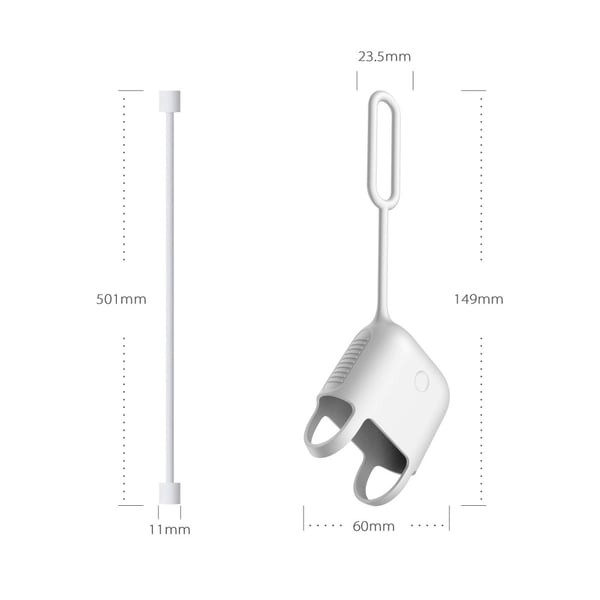 DAITE Apple Airpods beskyttelsesveske med anti - tapt ståltau