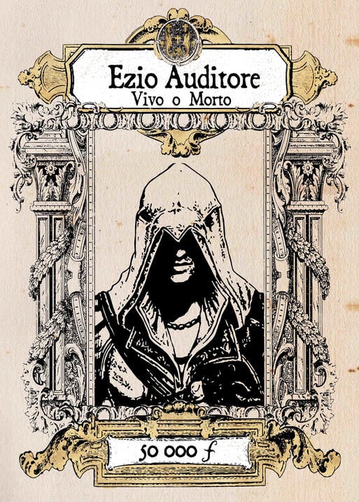 A3 Print - Assassins Creed - Ezio Auditore Vivo o Morte