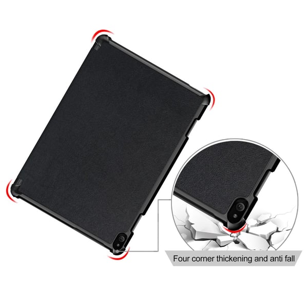 Tri - fold Veske til Lenovo Tab P10 - Svart
