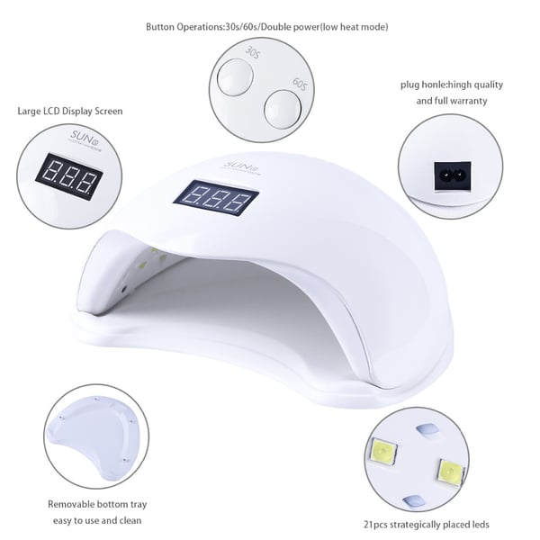 Sunone SUN5 UV/LED Nagellampa 48W – Professionell Lampa Gellack & Builder Gel