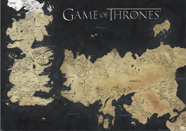 Game of thrones - Map of Westeros and Essos