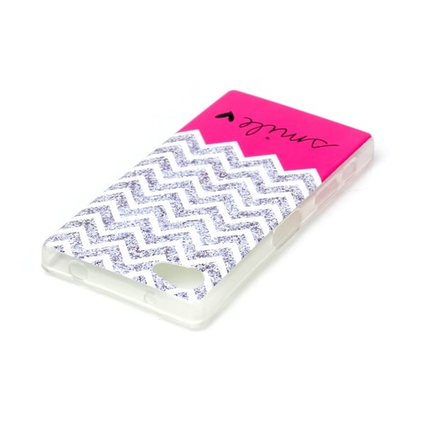 TPU - cover Z5 Compact - Chevron og Word Smile