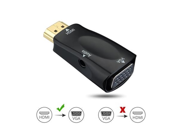 HDMI til VGA med Audio Input - Mini