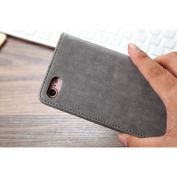 CMAI2 Litchi Lommebok - cover til iPhone 7/8/SE (2020) - Grå
