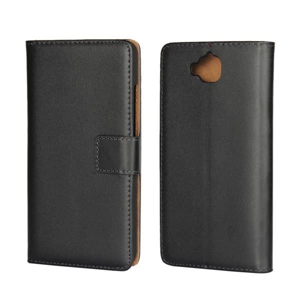 Huawei Y6 Pro, wallet cover, ægte Læder, Taske/Pung