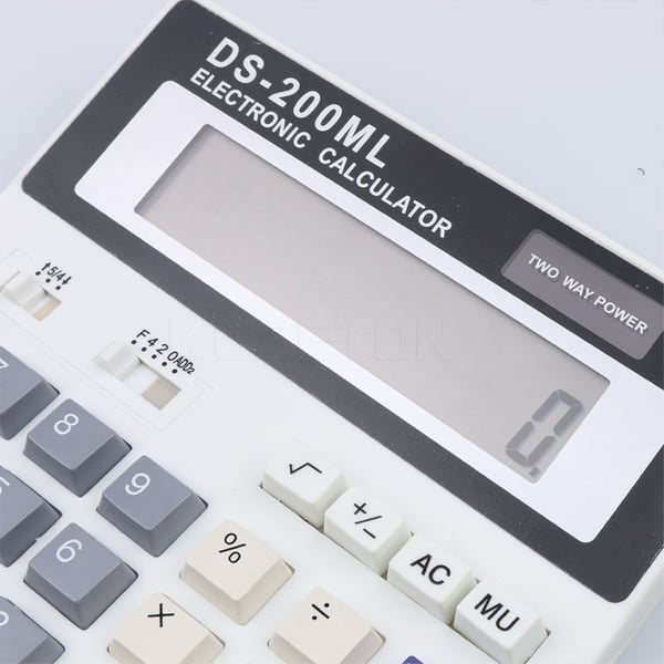 DS - 200ML Solar og batteri Dobbelt strømforsyning Desktop Calculato