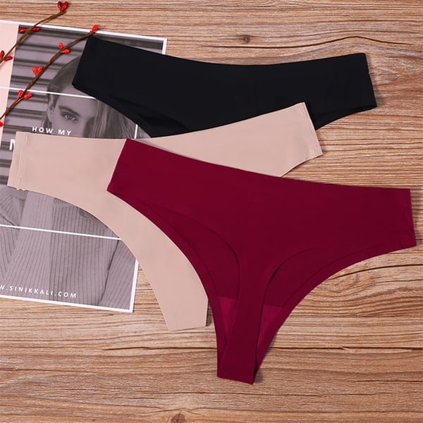 6-pak sømløse thongs - 6 farver