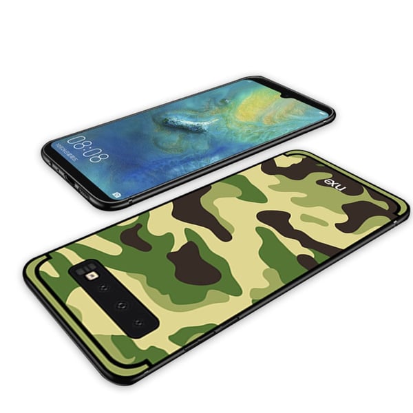 NXE Samsung Galaxy S10+ TPU Deksel - Kamuflasje - Lysegrønn