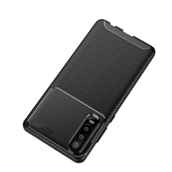 Huawei P30 Karbonfiber Teksturdeksel - Svart