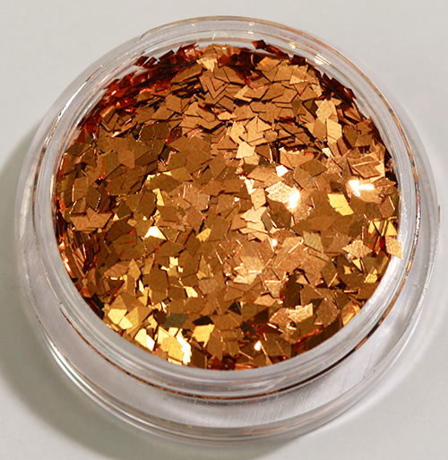 Negleglitter - Rhombus/Diamanter - Kobber - 8ml - Glitter