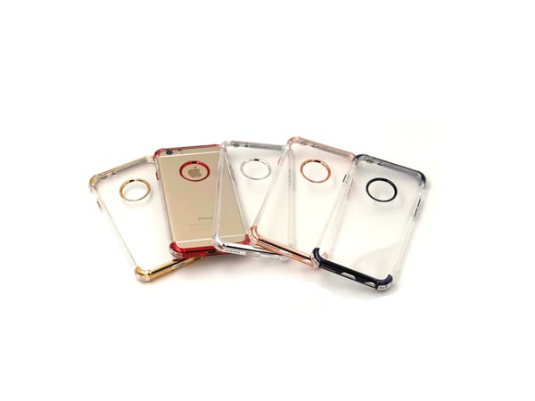 Extra tåligt design silikonskal | färgade kanter iPhone 7