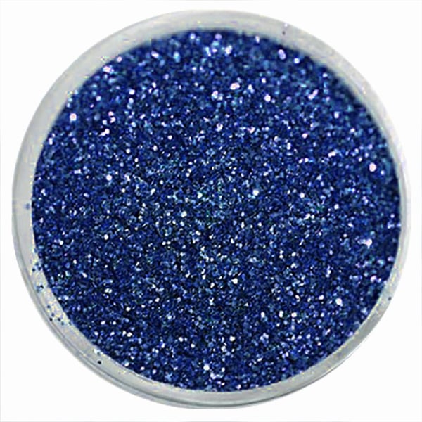 Negleglitter - Finkornet - Medium blå - 8ml - Glitter