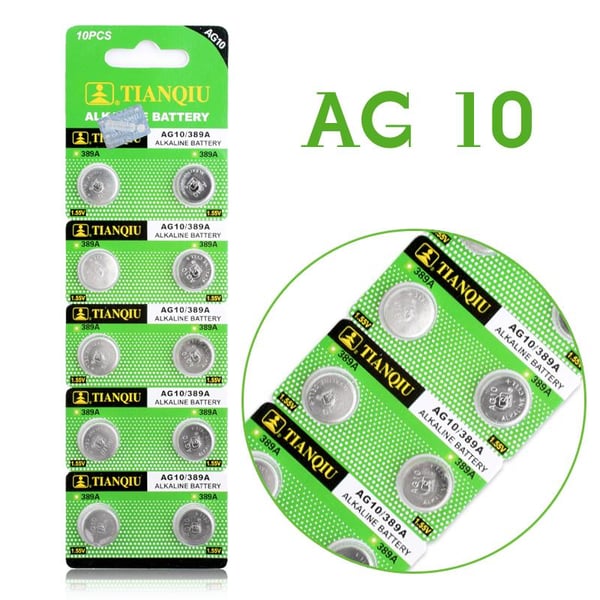 Alkalisk knappcellebatteri SR54/V389/AG10 Stor pakke