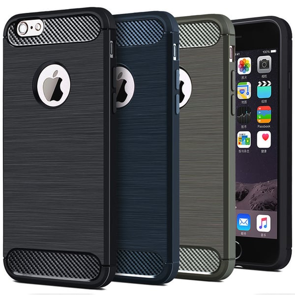 SKALO iPhone 5/5S/SE(1:a gen) Armor Carbon Stöttåligt TPU-skal