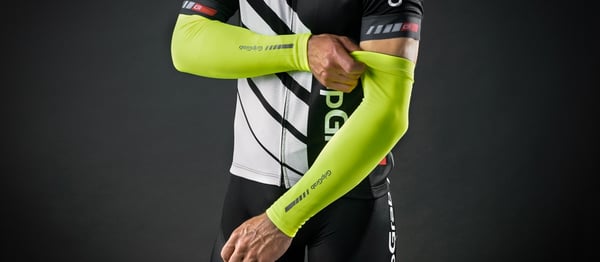 armförlängare cykeltröja,  GRIPGRAB ARM WARMERS  HI-VIS Yellow Small